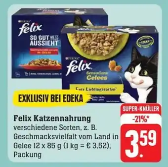 Schmidt's Märkte Felix Katzennahrung verschiedene Sorten, z. B. Geschmacksvielfalt vom Land in Gelee 12 x 85 g Angebot