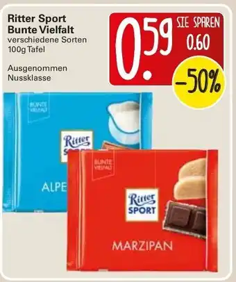 WEZ Ritter Sport Bunte Vielfalt 100g Angebot