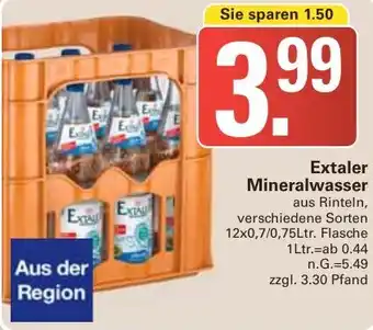 WEZ Extaler Mineralwasser 12x0,7/0,75Ltr. Flasche Angebot