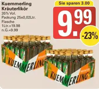 WEZ Kuemmerling Kräuterlikör 25x0,02Ltr. Flasche Angebot