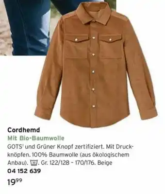 Tchibo Cordhemd Angebot