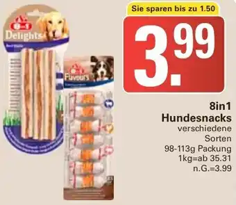 WEZ 8in1 Hundesnacks 98-113g Packung Angebot