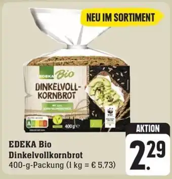 Schmidt's Märkte EDEKA Bio Dinkelvollkornbrot 400-g-Packung Angebot