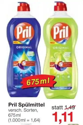 Jawoll Pril Spülmittel 675ml Angebot