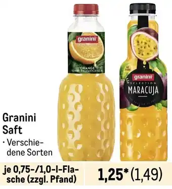 METRO Granini Saft 0,75/1,0 L Flasche Angebot