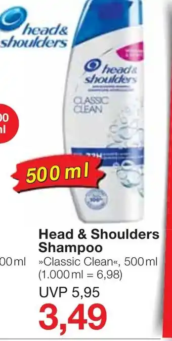 Jawoll Head & Shoulders Shampoo 500ml Angebot