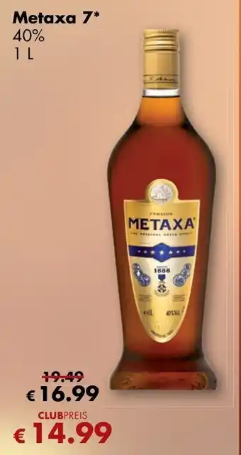 Travel Free Metaxa 7, 1L Angebot