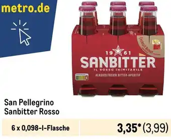 METRO San Pellegrino Sanbitter Rosso 6 x 0,098 L Flasche Angebot