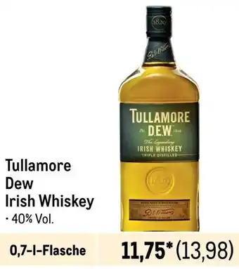 METRO Tullamore Dew Irish Whiskey 0,7 L Flasche Angebot