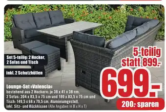 B1 Discount Baumarkt Lounge-Set Valencia Angebot