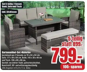 B1 Discount Baumarkt Gartenmöbel-Set >>Valerie<< Angebot