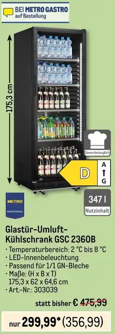 METRO METRO PROFESSIONAL Glastür-Umluft Kühlschrank GSC 2360B Angebot