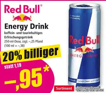 Norma Red Bull Energy Drink 250ml Angebot