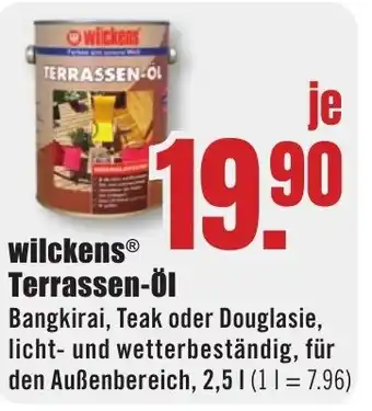 B1 Discount Baumarkt wilckens Terrassen-Öl 2.5L Angebot