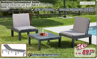 Poco PROGARDEN Modulares Gartenmöbelset Duetto Angebot