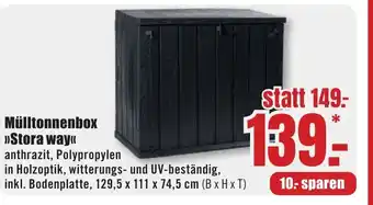 B1 Discount Baumarkt Mülltonnenbox "Stora way" anthrazit, Polypropylen Angebot