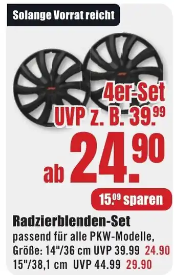 B1 Discount Baumarkt Radzierblenden-Set 4er-Set Angebot