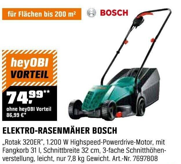 BOSCH ELEKTRO RASENM HER Rotak 320ER