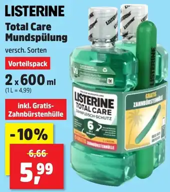 Thomas Philipps LISTERINE Total Care Mundspülung 2x600 ml Angebot