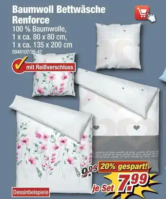 Poco Renforce baumwoll bettwäsche Angebot