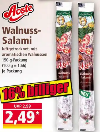 Norma Aoste Walnuss Salami 150g Angebot