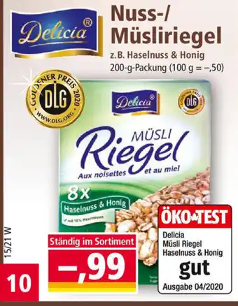 Norma Delicia Nuss/Müsliriegel 200g Angebot