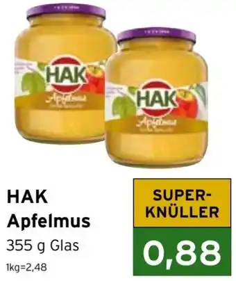 CAP Markt HAK Apfelmus 355 g Glas Angebot