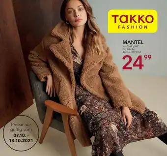 Takko Fashion Mantel Takko Angebot