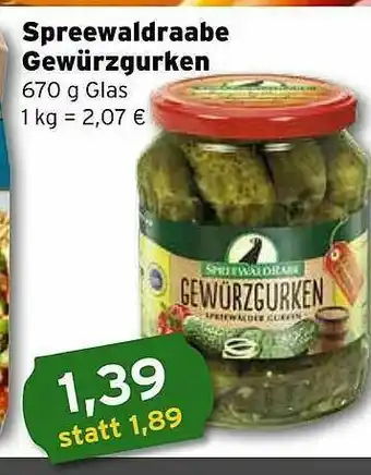 CAP Markt Spreewaldraabe Gewürzgurken Angebot