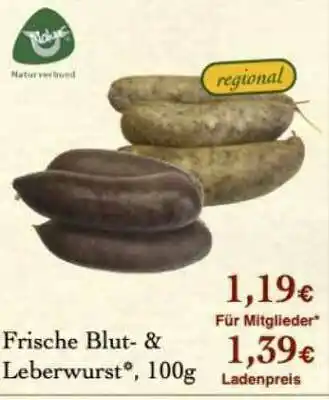 LPG Biomarkt Frische Blut- & Leberwurst Angebot