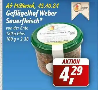 Simmel Geflügelhof Weber Sauerfleisch Angebot