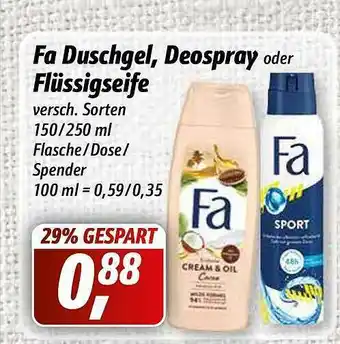 Simmel Fa Duschgel, Deospray Oder Flüssigseife Angebot