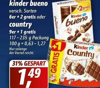 Simmel Kinder Bueno Oder Country Angebot