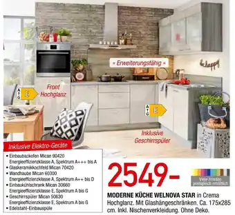 Osca Möbel Moderne küche welnova star Angebot