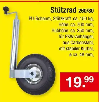 Zimmermann Stützrad 260/80 Angebot