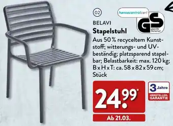 Aldi Nord BELAVI Stapelstuhl Angebot