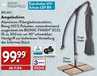 Aldi Nord BELAVI Ampelschirm Angebot