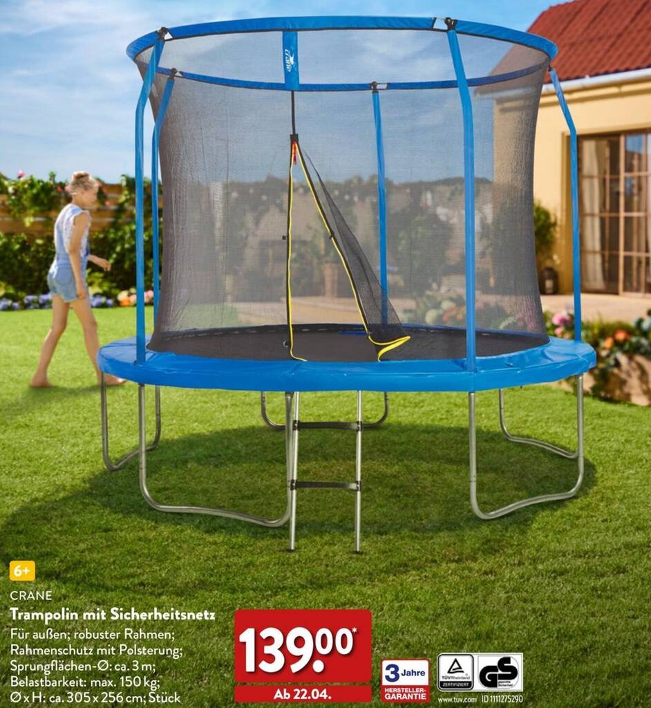 CRANE Trampolin mit Angebot bei Aldi Nord