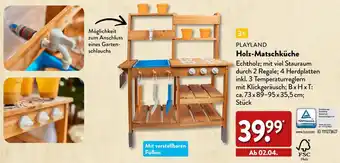 Aldi Nord PLAYLAND Holz-Matschküche Angebot