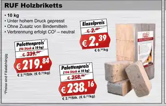 Stabilo Fachmarkt RUF Holzbriketts Angebot