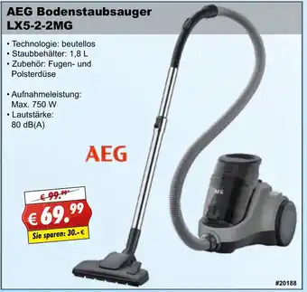 Stabilo Fachmarkt AEG Bodenstaubsauger LX5-2-2MG Angebot