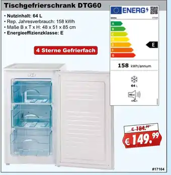 Stabilo Fachmarkt Tischgefrierschrank DTG60 Angebot