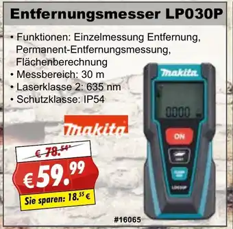 Stabilo Fachmarkt Makita Entfernungsmesser LP030P Angebot