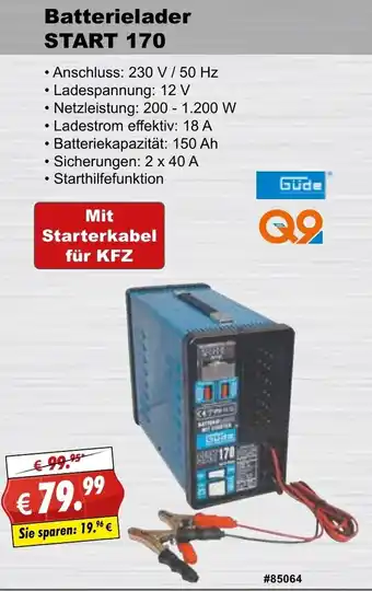 Stabilo Fachmarkt Güde Batterielader Start 170 Angebot