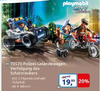 duo schreib & spiel Playmobil 70570 Polizei Geländewagen: Verfolgung des Schatzräubers Angebot