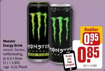 REWE Monster Energy Drink 0,5 l Dose Angebot