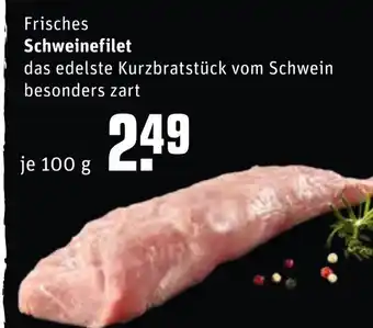 REWE Frishces Schweinefilet 100g Angebot