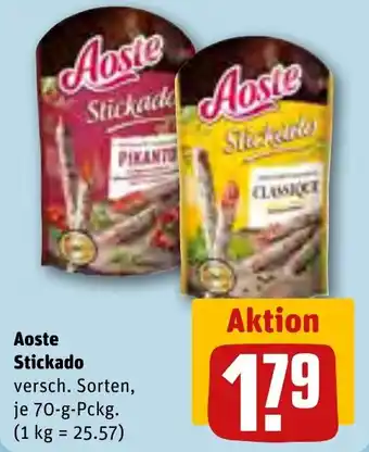 REWE Aaste Stickade 70 g Packg. Angebot