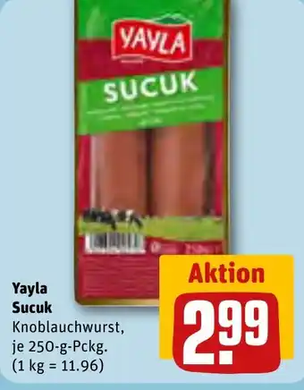REWE Yayla Sucuk 250 g Pckg. Angebot