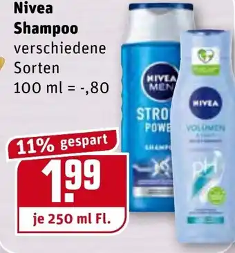 REWE Nivea Shampoo 250ml Angebot